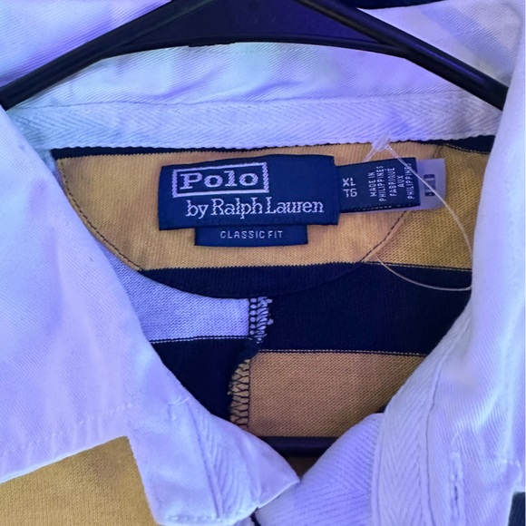 POLO Ralph Lauren Mens Classic-fit Patchwork Jersey Rugby Shirt XL w/ Tags.Super - Picture 4 of 6